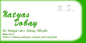 matyas dobay business card