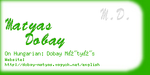 matyas dobay business card